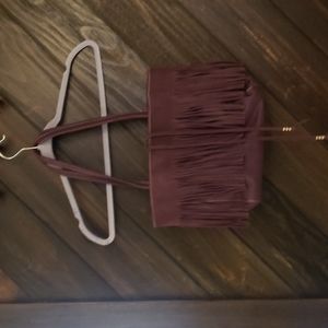 Fringed purple purse